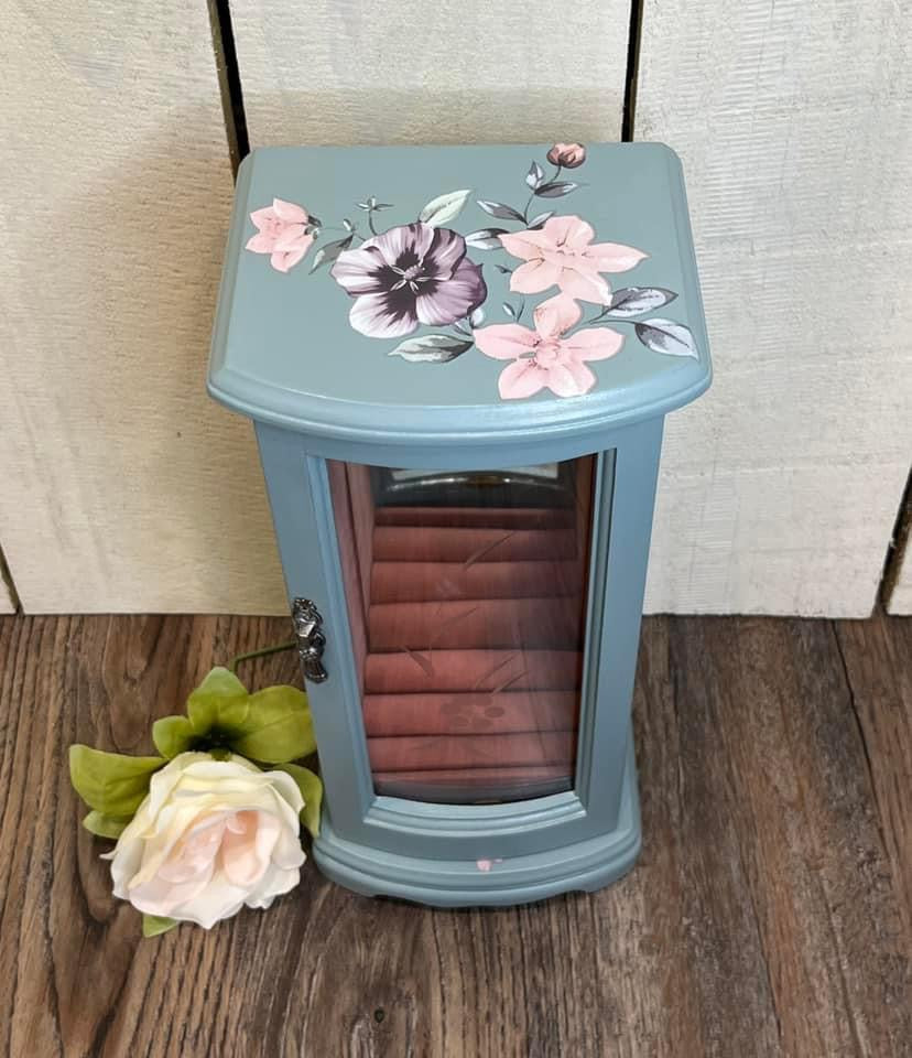 Blue/Gray Refurbished Jewelry Box