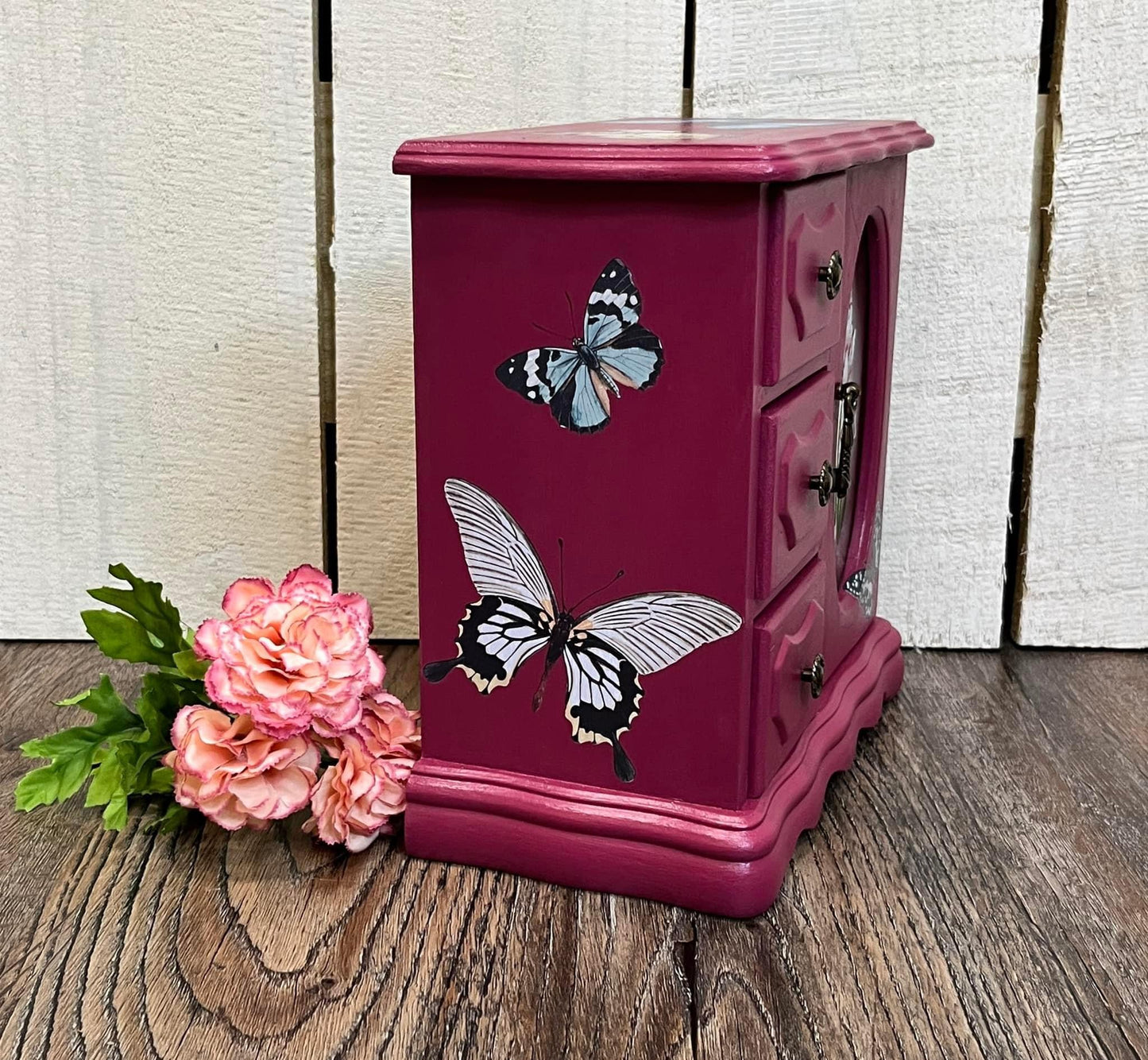 Dark Pink Refurbished Jewelry Box