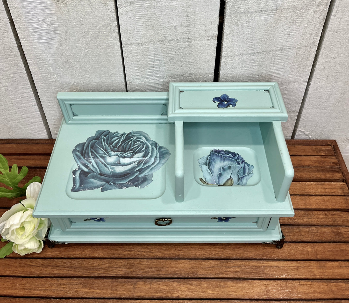 Blue/Green Refurbished Jewelry Box