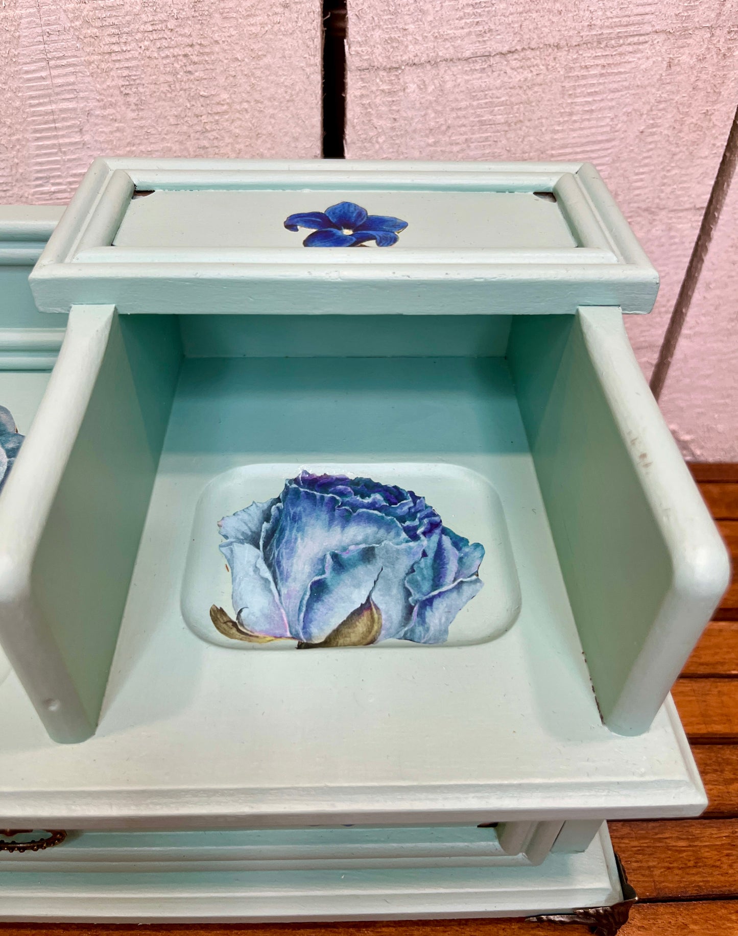 Blue/Green Refurbished Jewelry Box