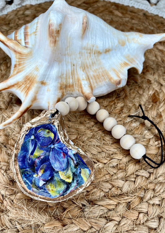 Hydrangea Oyster Shell Charm