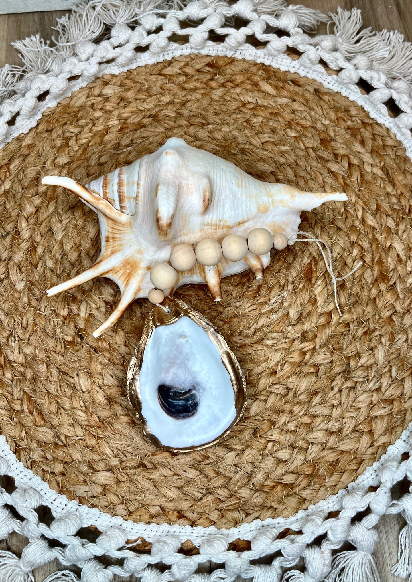 Natural Oyster Shell Charm