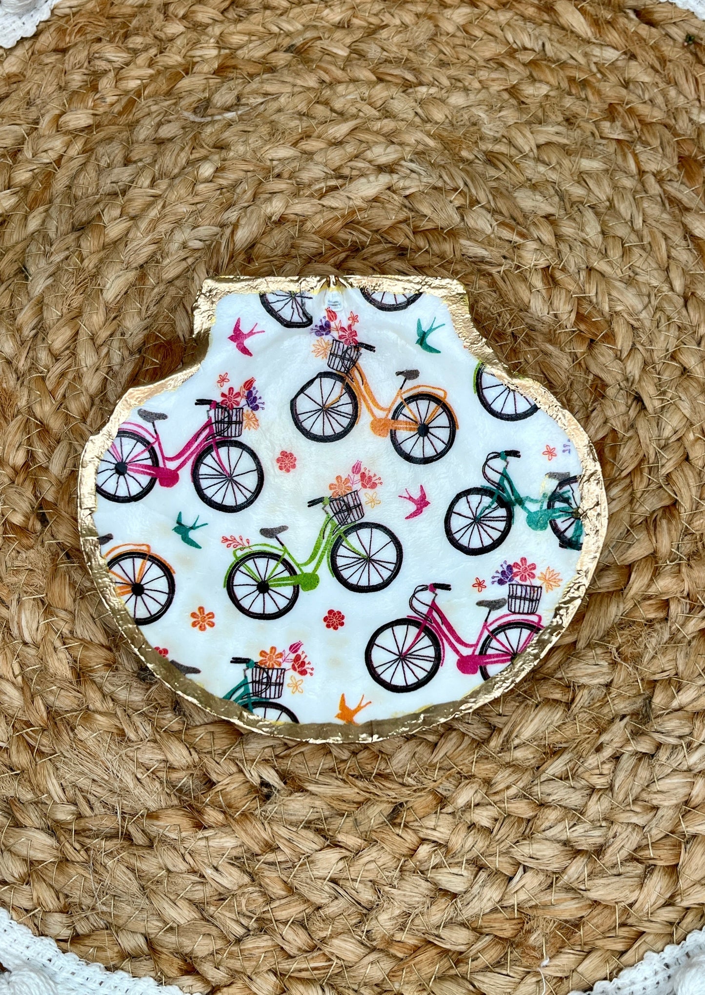 Bicycle Scallop Sea Shell Ring/Trinket Dish