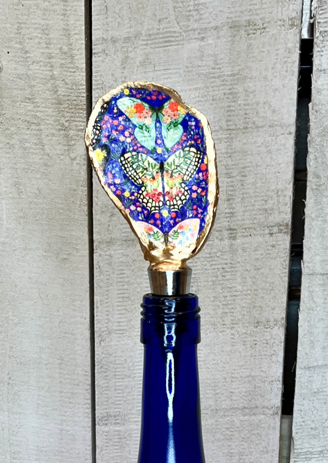 Butterfly Oyster Shell Wine Stopper