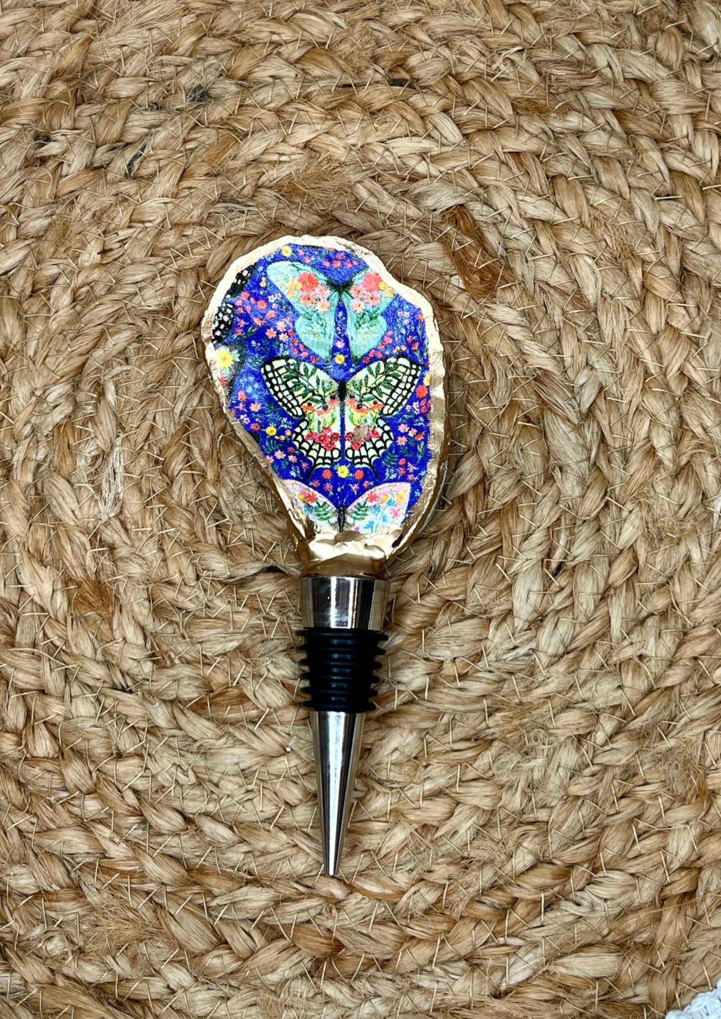 Butterfly Oyster Shell Wine Stopper