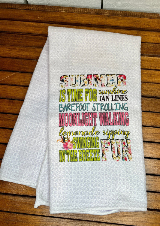 Summer Fun Tea Towel